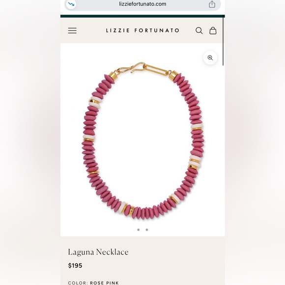 New - Lizzie Fortunato Laguna necklace in Rose Pink - Picture 7 of 7